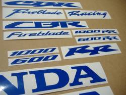 Honda CBR 600RR 1000RR reflective blue logo graphics