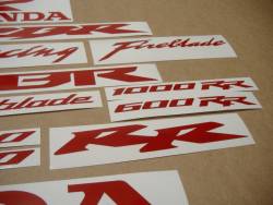 Honda CBR 1000 RR signal reflective red decals set