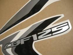 Honda CBF125 2012-2013 white replica stickers set
