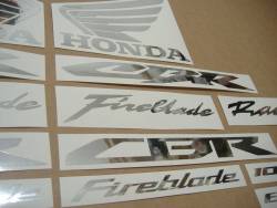 Honda CBR 600RR/1000RR chrome (mirror) grey logo stickers