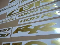 Honda CBR 600RR/1000RR brushed (scratched) golden logo graphics