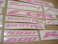 Honda CBR RR customized soft (barbie) pink adhesives
