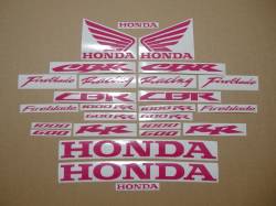 Honda CBR RR custom hot (dark) pink decals kit