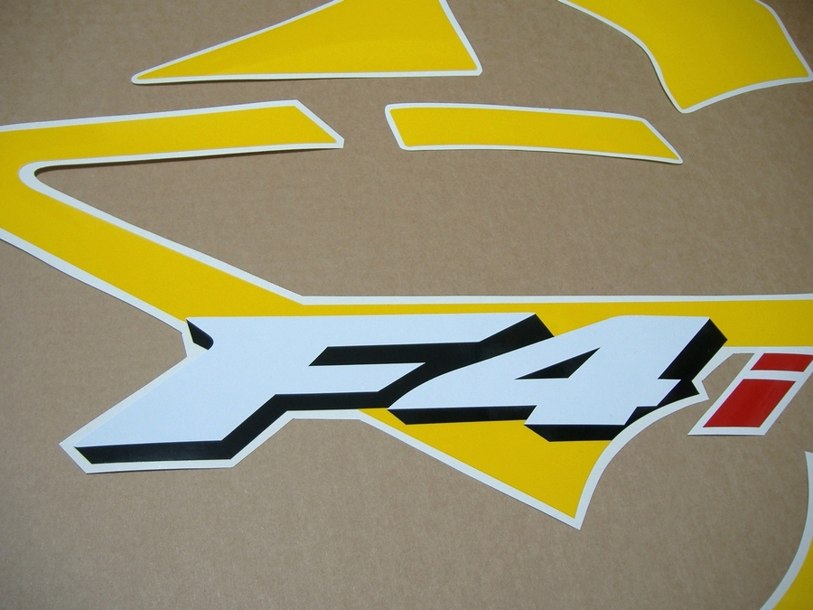 Honda CBR 600 F4 2004 replacement decals set yellow grey 