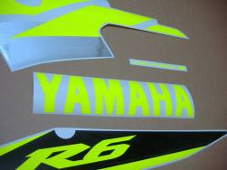 Yamaha R6 2003-2005 fluo neon yellow/green decals