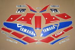 Yamaha FZR 1000 Exup 1989 3GM white-red restoration decals 