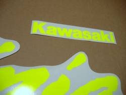 Kawasaki ZX-R Ninja logo fluorescent signal yellow stickers 
