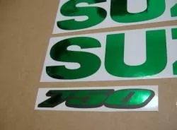 Graphics for Suzuki GSXR 750 (Gixxer logo) in chrome mirror green