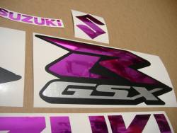 Chrome pink adhesives kit for Suzuki GSX-R (Gixxer) 600 SRAD