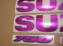 Chrome pink decals kit for Suzuki GSX-R (Gixxer) 750 SRAD