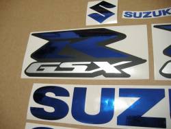 Chrome blue stickers kit for Suzuki GSXR SRAD (Gixxer) 750 