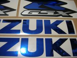 Chrome blue stickers kit for Suzuki GSXR SRAD (Gixxer) 600 