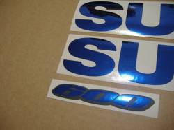 Mirrored blue logo emblems for Suzuki GSX-R (Gixxer) 600 