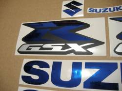 Chrome blue graphics kit for Suzuki GSX-R (Gixxer) 1000
