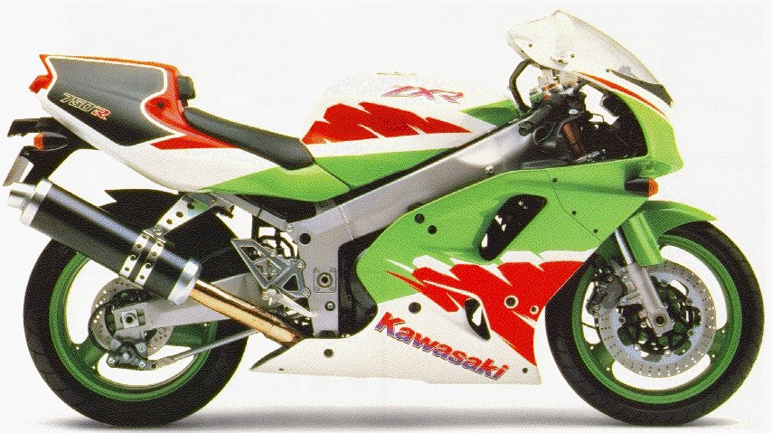 mærke radius Håndværker Kawasaki ZXR-750R Ninja 1993 decal set - green/white/red version -  Moto-Sticker.com