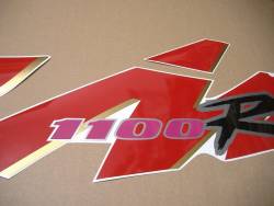 Suzuki GSXR1100 92-93 black/red restoration graphics set