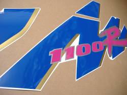 Suzuki GSXR 1100N 1992 white/blue replica logo graphics set