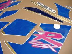 Suzuki GSXR 1100N 1992 white/blue restoration decals set