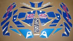 Suzuki GSXR 1100N 1992 white/blue replacement decals kit