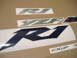 Yamaha R1 2002 (RN09/5PW) blue restoration decals set