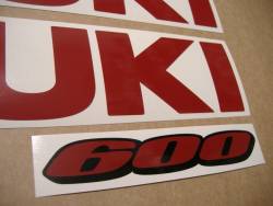 Suzuki Gixxer 600 2017 black model aftermarket decals set