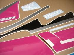 Honda CBR 600F2 black/pink full restoration decals set