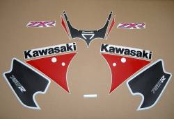 Kawasaki ZXR 750 ninja 1992 J2 green/red replacement graphics