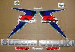 Suzuki GSXR 600 2006 white decals