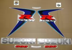 Suzuki GSXR 600 2006 white decals