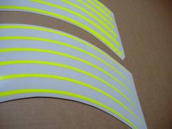 Suzuki GSXR custom fluo yellow wheel stickers/stripes set