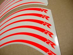 Suzuki Gixxer high visibility red wheel stripes decal set