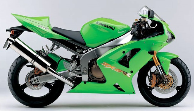 Kawasaki (600) Ninja 2003 full decals - green version Moto-Sticker.com