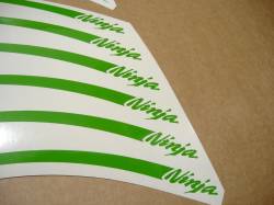 Kawasaki ZX9R ninja lime green wheel/rim stripes decals set