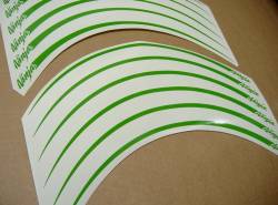 Kawasaki ZX10R ninja lime green wheel/rim stripes decal kit