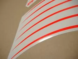 Kawasaki ZX6R fluorescent neon red wheel/rim stripes decals