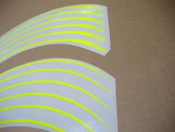 Kawasaki ZXR ninja fluorescent yellow wheel stripes stickers