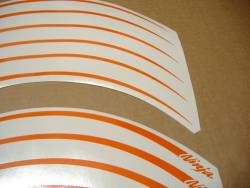 Kawasaki ZX10R ninja custom orange wheel/rim stripes decals