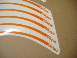 Kawasaki ZX12R ninja custom orange wheel/rim stripes decals