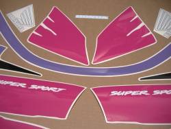 Honda CBR 600 F2 pink/black reproduction graphics kit