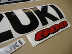 Suzuki gsxr 600 2007 2006 k7 black decals adhesives