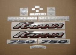 Suzuki Katana GSXF 750 2000 red version restoration stickers