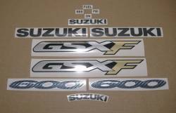 Suzuki GSX600F 2000 (K1) red full logo decals set