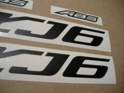 Yamaha XJ6 2011 white model complete replica decal set