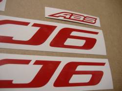 Yamaha XJ6 2011 white model complete replica sticker set