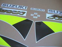 Suzuki Katana GSXF 600 2002 blue restoration decals