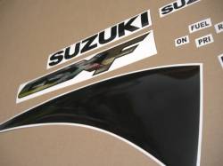 Suzuki GSXF 600 2000 yellow reproduction graphics set