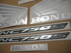 Honda NC 750S 2016 black model replacement stickers