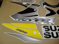 Suzuki 750 2000 yellow complete sticker kit