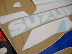 Suzuki gsx-r 750 2002 white blue full replica stickers set