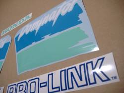 Honda NX Dominator '91 blue/green replacement decal set